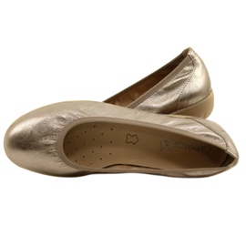 Caprice Ballerina Taupe Metallic 9-22161-28 beige flerfarvet gylden 7