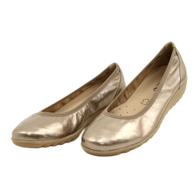Caprice Ballerina Taupe Metallic 9-22161-28 beige flerfarvet gylden 5