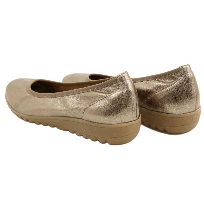 Caprice Ballerina Taupe Metallic 9-22161-28 beige flerfarvet gylden 8