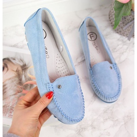 Læder loafers Filippo W PAW201B blå 1
