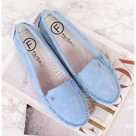 Læder loafers Filippo W PAW201B blå 2