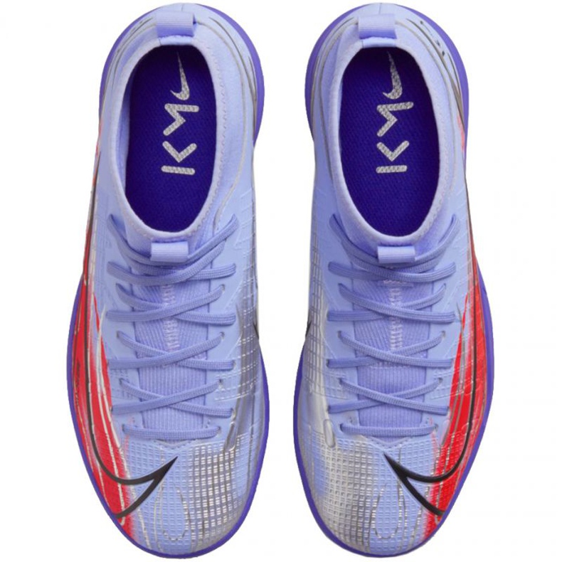 Nike Mercurial Superfly 8 Academy Ic Jr DB0931 506 fodboldsko rød, lilla roser og lilla 1
