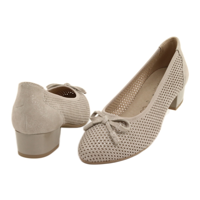 Dame pumps Caprice 22500-28 beige sølv 5