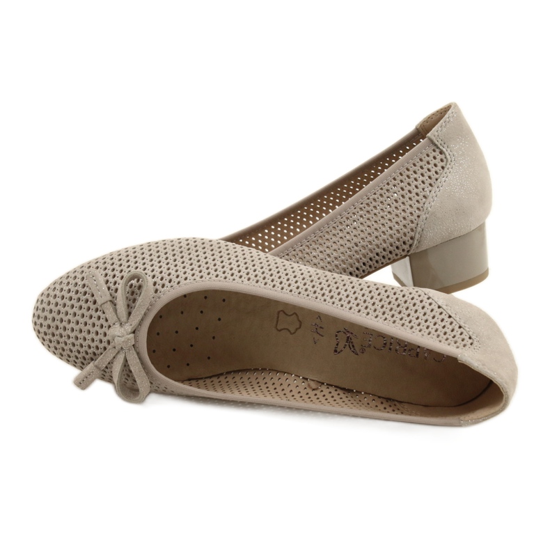 Dame pumps Caprice 22500-28 beige sølv 6