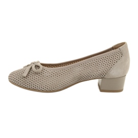 Dame pumps Caprice 22500-28 beige sølv 3