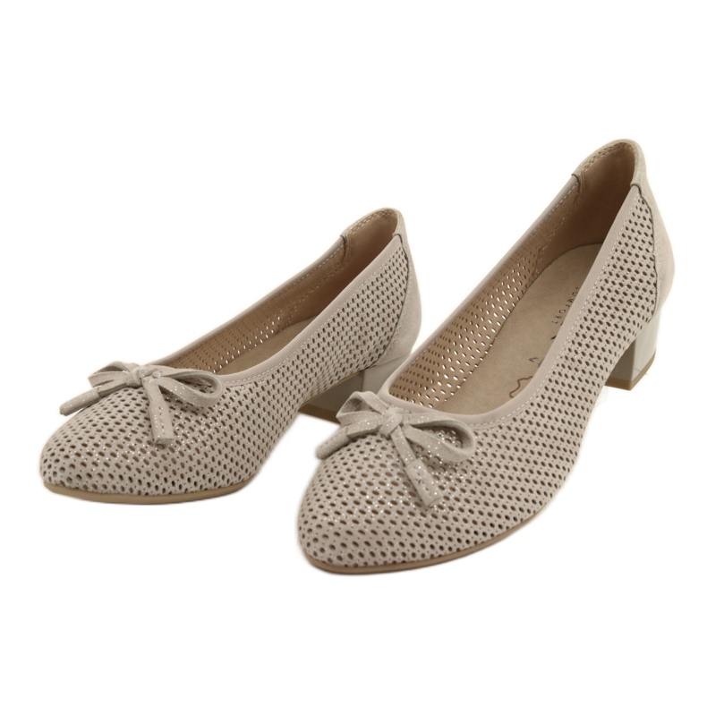 Dame pumps Caprice 22500-28 beige sølv 4