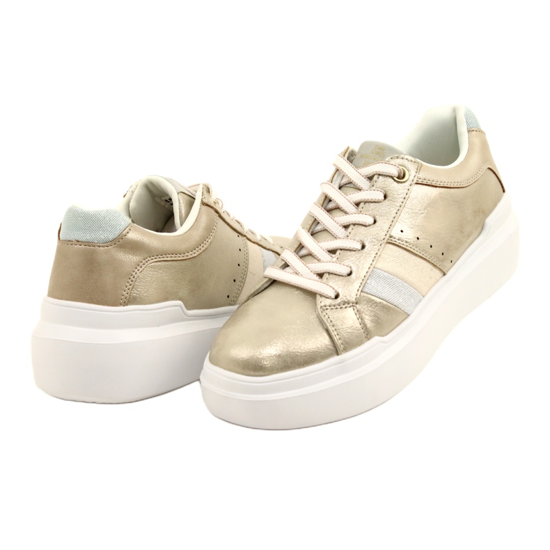 American Club Women's Sports Sneakers på en tyk sål gylden amerikansk klub RH68/22 3