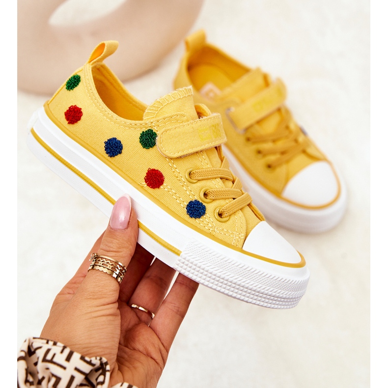 Børnesneakers med velcro Big Star JJ374056 Gul 1