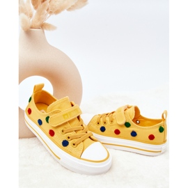 Børnesneakers med velcro Big Star JJ374056 Gul 2