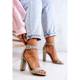 FB2 Sandaler med ruskindshælede lysegrønne Jacqueline 5