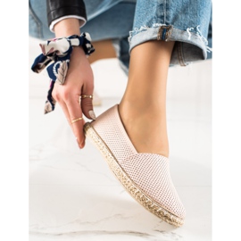 TRENDI Komfortable Eco-Læder Espadrilles lyserød 1