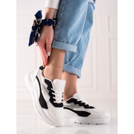 Marquiz Sneakers med mesh hvid sort 2
