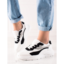 Marquiz Sneakers med mesh hvid sort 1