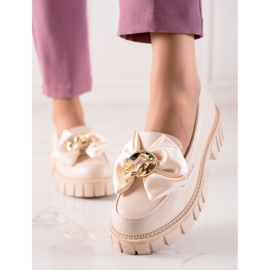 Seastar Fashion Loafers med sløjfe beige 1