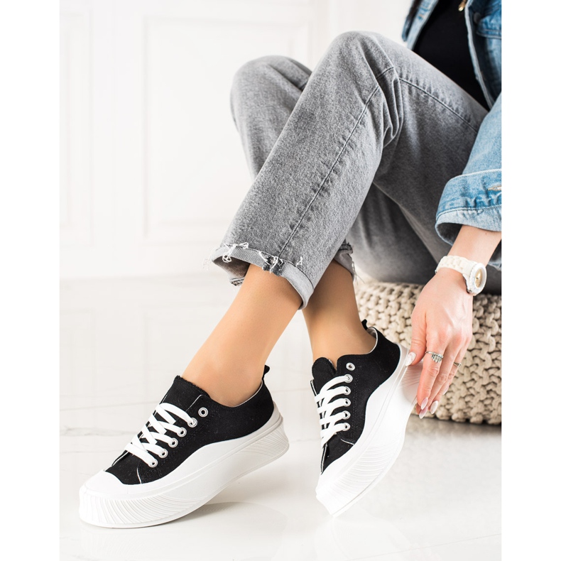 Seastar Sorte sneakers på platformen 1