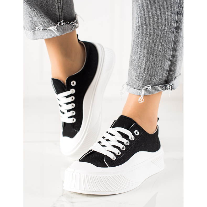 Seastar Sorte sneakers på platformen 2