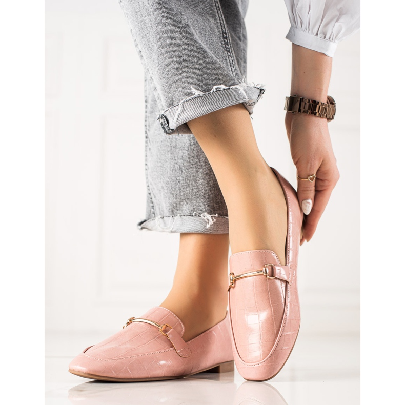 Encor Elegante Loafers med Eco -læder lyserød 1