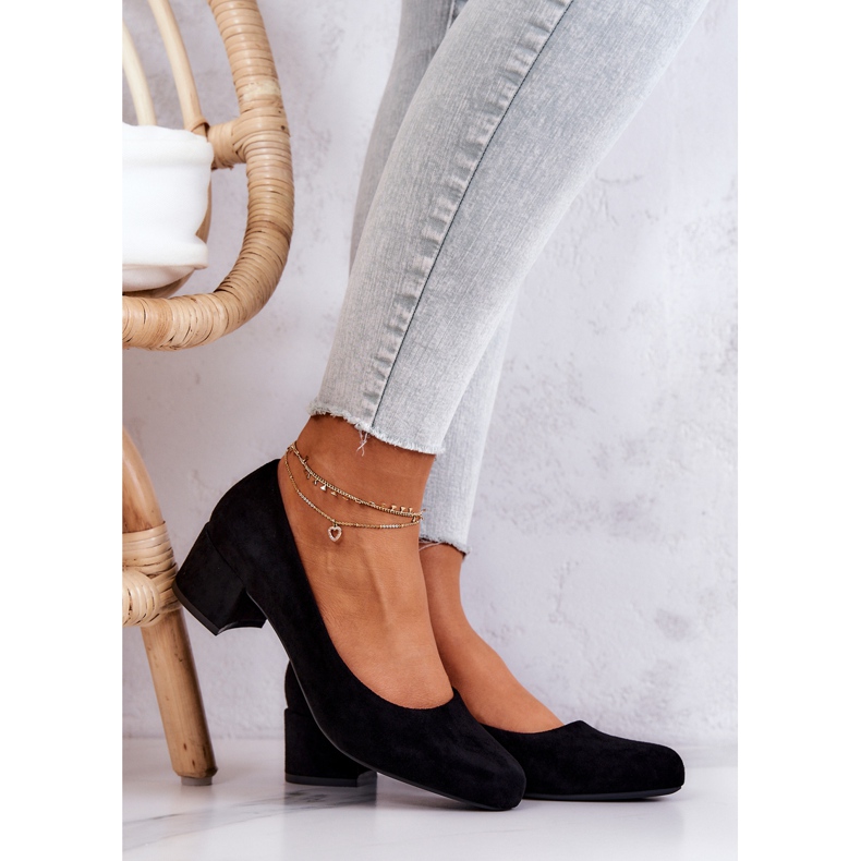 Suede Pumps On A Bar Sergio Leone PB291 Sort 1