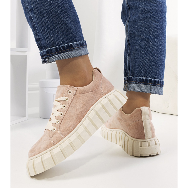 Pink sneakers på Mirabel platformen lyserød 1