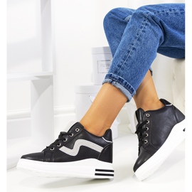 Sorte sneakers på Piazza wedge 1
