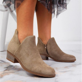 Gennembrudte støvler Filippo W PAW319B beige 2