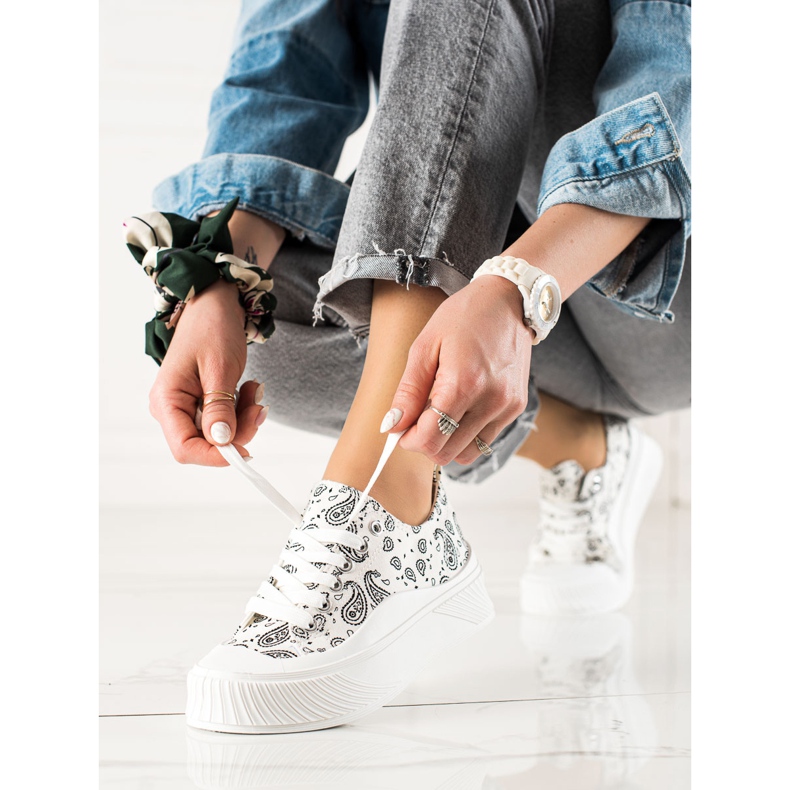 Seastar Modedesign sneakers hvid sort 1