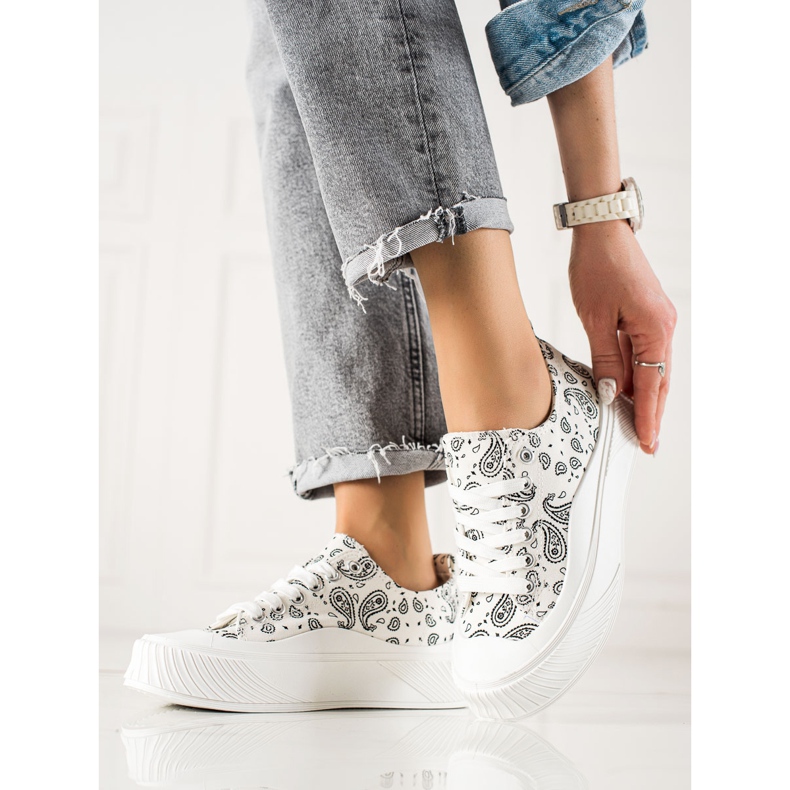 Seastar Modedesign sneakers hvid sort 2