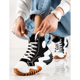 TRENDI Sorte Sneakers Mode Sneakers 1