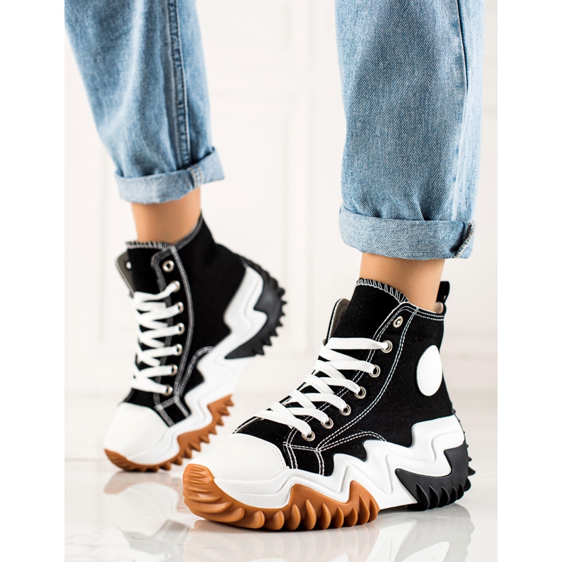 TRENDI Sorte Sneakers Mode Sneakers 2