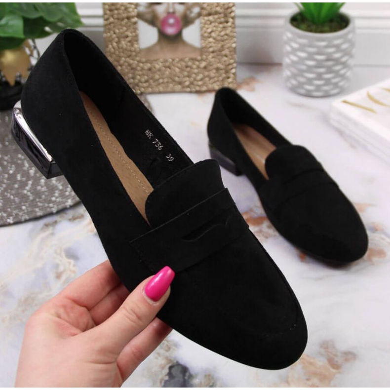 Sorte Sergio Leone W SK359 moccasin sko 1