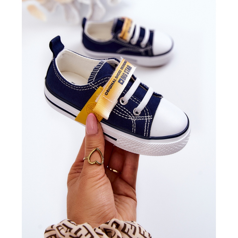 Lave sneakers til børn Big Star JJ374077 Marineblå 1