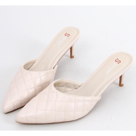 Quiltede hæl hjemmesko Gloria Beige 2