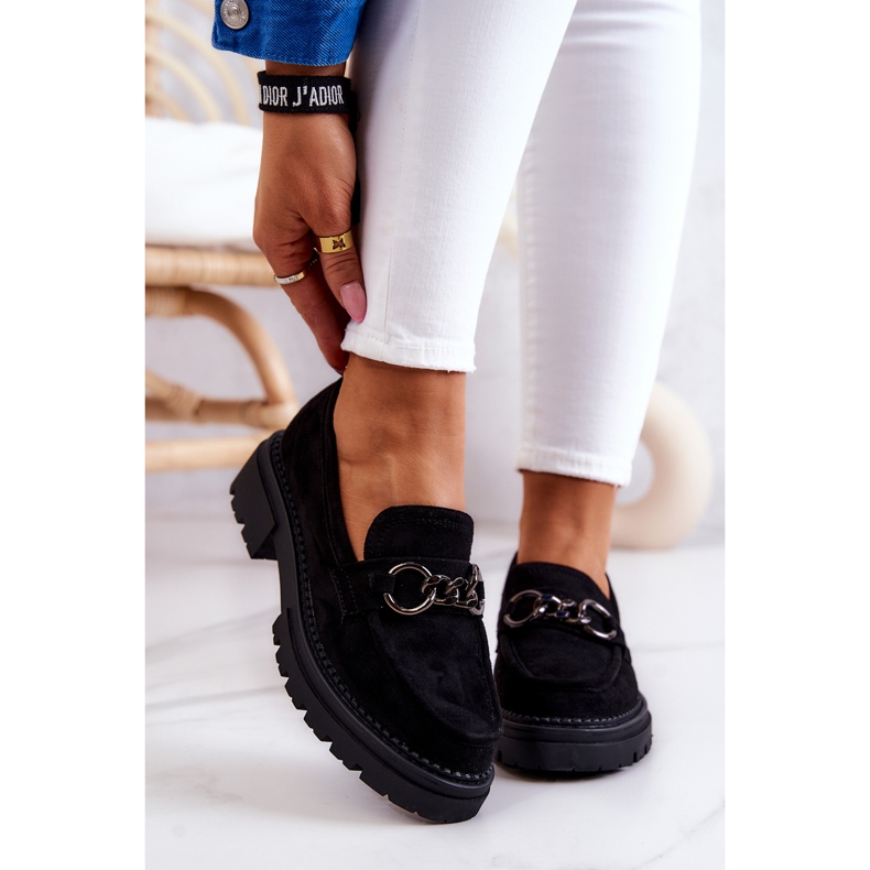 Dame ruskind Loafers La.Fi Black Willows sort 2