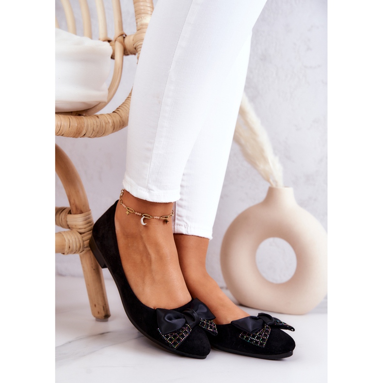 PE1 Klassisk sort Grayson Bow Ballerina 1