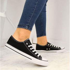Tekstil lave sneakers Atletico W ATC266A sort 2