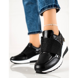 Weide Slip-on sneakers med krystaller sort 1