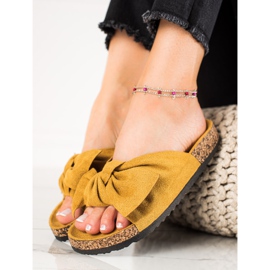 Komfortable afslappede Vinceza flip-flops gul 1