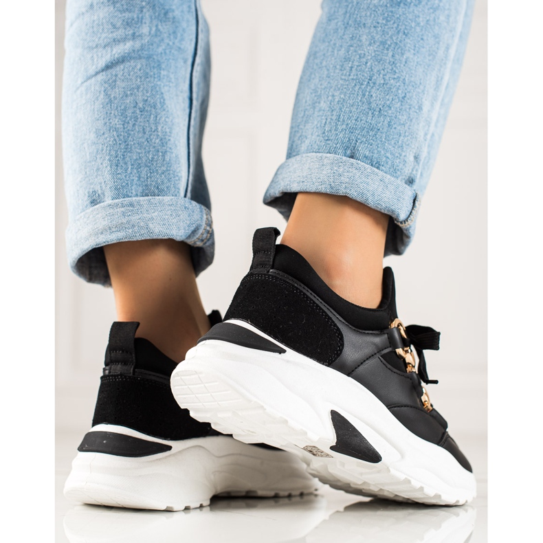 TRENDI Moderigtige sneakers sort 1