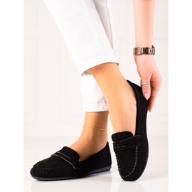 TRENDI Komfortable loafers i ruskind sort 1