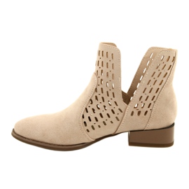 Dame ruskindsstøvler Daszyński Beige SA197-12 2