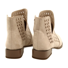 Dame ruskindsstøvler Daszyński Beige SA197-12 5