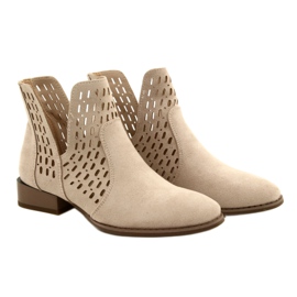 Dame ruskindsstøvler Daszyński Beige SA197-12 6
