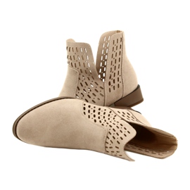 Dame ruskindsstøvler Daszyński Beige SA197-12 7