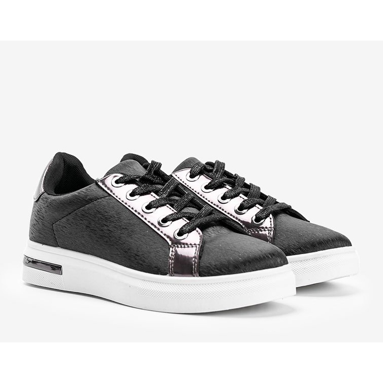 Matsorte sneakers med hvid Shift-sål 1
