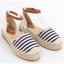 Gema blå stribede espadriller marineblå 1