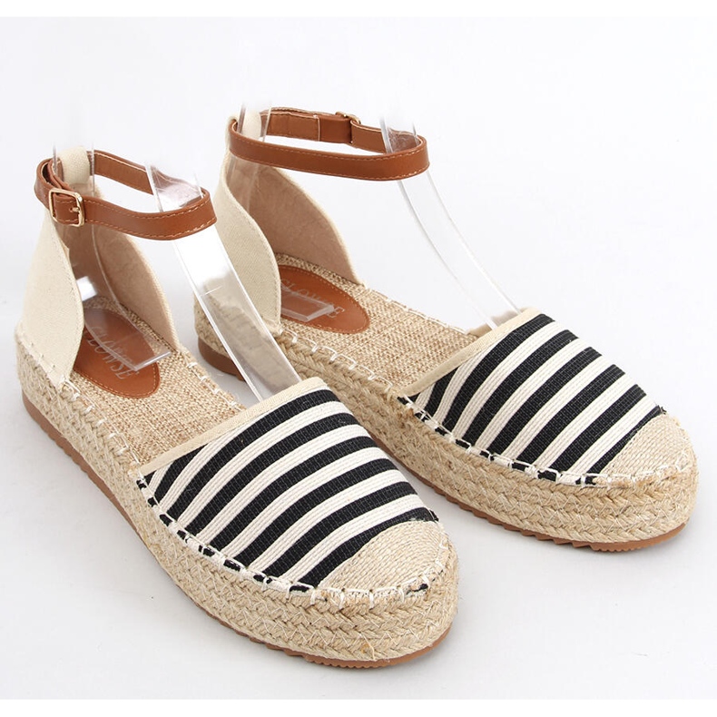 Gema Sorte stribede espadriller beige 1