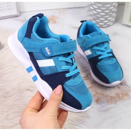 Befado Jr BEF25D Velcro sportssko blå 1