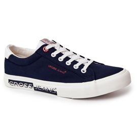 Moderigtige klassiske sneakers Cross Jeans JJ1R4028C Marineblå 1