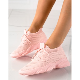 TRENDI Tekstil sport sko lyserød 2