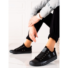 Big Star Sneakers til kvinder JJ274257 sort 2